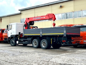 Бортовой МАЗ 6312С5 с тросовым КМУ KANGLIM 2057 Бортовой МАЗ 6312С5 с тросовым КМУ KANGLIM 2057